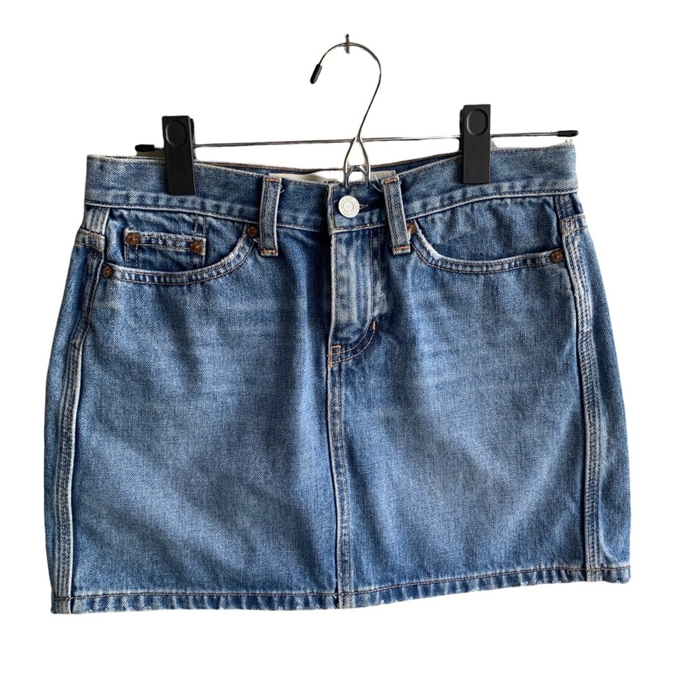 Gap Vintage Low Rise Denim Mini Skirt